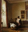 Carl Vilhelm Holsoe Moderskab painting